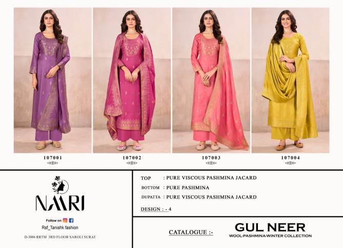 Gul Neer By Naari Viscose Pashmina Designer Salwar Kameez Wholesale Price In Surat